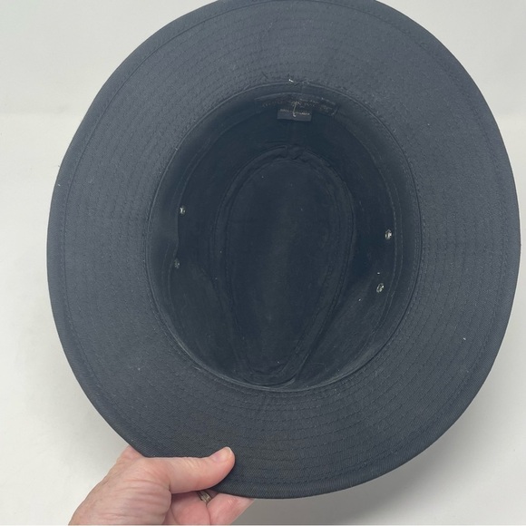 Dorfman Pacific Cotton Fedora – Black, Size L - Picture 5 of 6